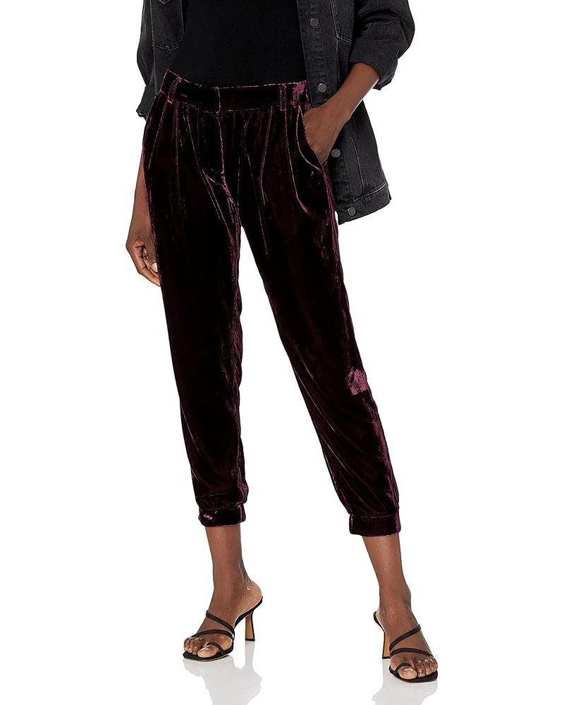 Women's Morgan Velvet Ankle Length Pant Cordovan $18.57 Pants