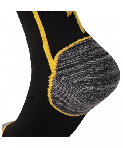 Adult Youth Mid Calf Cushion Team Sports Number Socks for Basketball Football Baseball Gold/Black 25 Or 52 Team Number Black ...