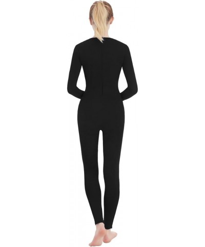 Crew Neck Full Body Unitard Spandex Footed/Footless Long Sleeve Bodysuit Unisex Black (Footless) $12.47 Bodysuits