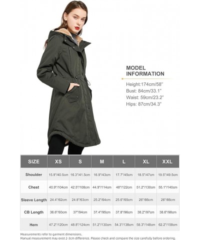 Women's Thicken Fleece Lined Parka Winter Coat Hooded Jacket with Pockets Deep Forest $66.70 Jackets