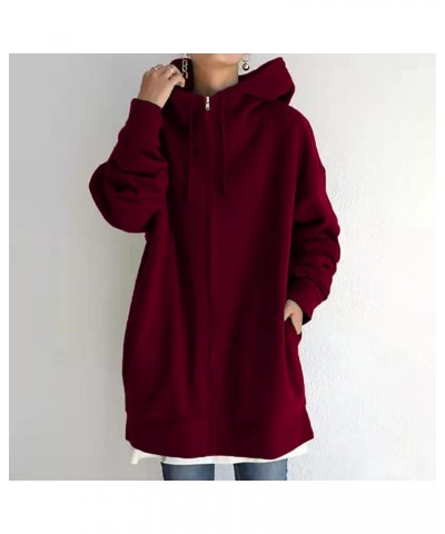 Women's Cardigan Hoodies Lounging Jackets Plus Size Hoodie 2022 Pullover Hooded Tunic Sweatshirts Clothes Tops Blouse 04 Wine...