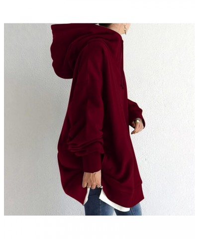 Women's Cardigan Hoodies Lounging Jackets Plus Size Hoodie 2022 Pullover Hooded Tunic Sweatshirts Clothes Tops Blouse 04 Wine...