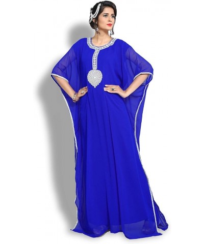 Women wear Dubai Kaftan Farasha Caftan Long Maxi Party Dress Top - Free Size Royalblue $24.75 Dresses