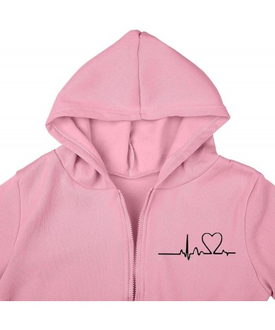 Womens 3 Piece Lounge Set Crop Tank Top Zipper Hoodie Jacket Sweatsuits Casual Tracksuit Sets Workout Jogging Suits A5-pink $...