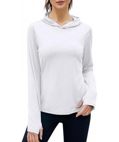 Women's UPF 50+ Sun Protection Hoodie Long Sleeve Lightweight Sun Shirt for Outdoor Running Fishing Hiking Style 1: White $11...