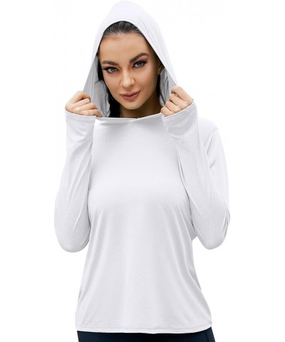 Women's UPF 50+ Sun Protection Hoodie Long Sleeve Lightweight Sun Shirt for Outdoor Running Fishing Hiking Style 1: White $11...