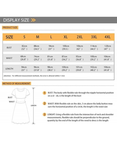 Sunflower Dress for Women Floral Summer Dresses Short Sleeve Casual Sundresses Midi Dresses Galaxy Mushroom $13.74 Dresses