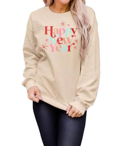 Women's Merry and Bright Crewneck Sweatshirt Long Sleeve Merry Christmas Sweatshirt Retro Fall Winter Pullover Tops Beige-n $...