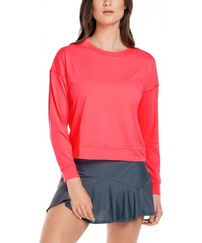 Hype Long Sleeve Tennis Shirt Coral Crush $37.73 Activewear