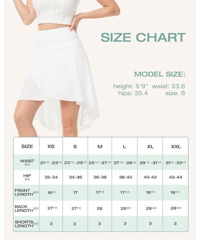 Women's Flowy Dance Skirts with Shorts Summer Ruffle High Low Ballet Casual Skorts with Pocket Quick Dry Lightweight White $1...