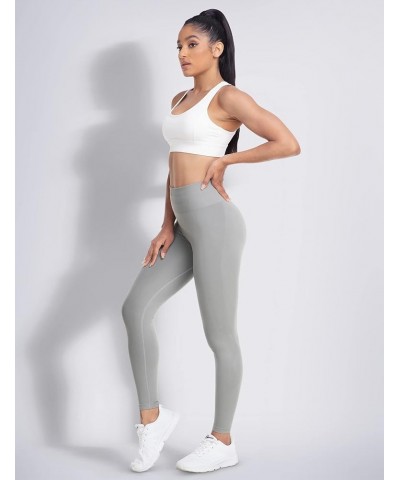 Seamless Workout Leggings for Women Gym Yoga Pants Scrunch Butt Lift Leggings High Waist Tummy Control 1 Light Grey $11.25 Le...