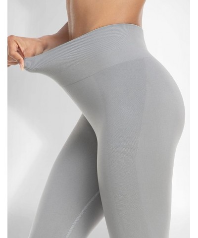 Seamless Workout Leggings for Women Gym Yoga Pants Scrunch Butt Lift Leggings High Waist Tummy Control 1 Light Grey $11.25 Le...