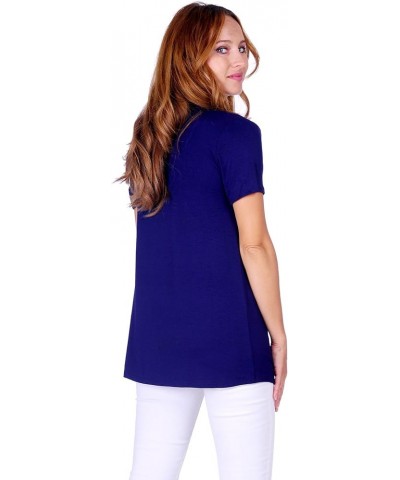 SR Women's Plus Size Basic Various Sleeve Open Cardigan (Size: 1X-5X) Short Sleeve_navy $15.07 Sweaters