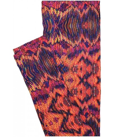 One Size OS 70s Trippy Psychedelic Orange Blue Leggings (OS fits Adults 2-10) $18.96 Leggings