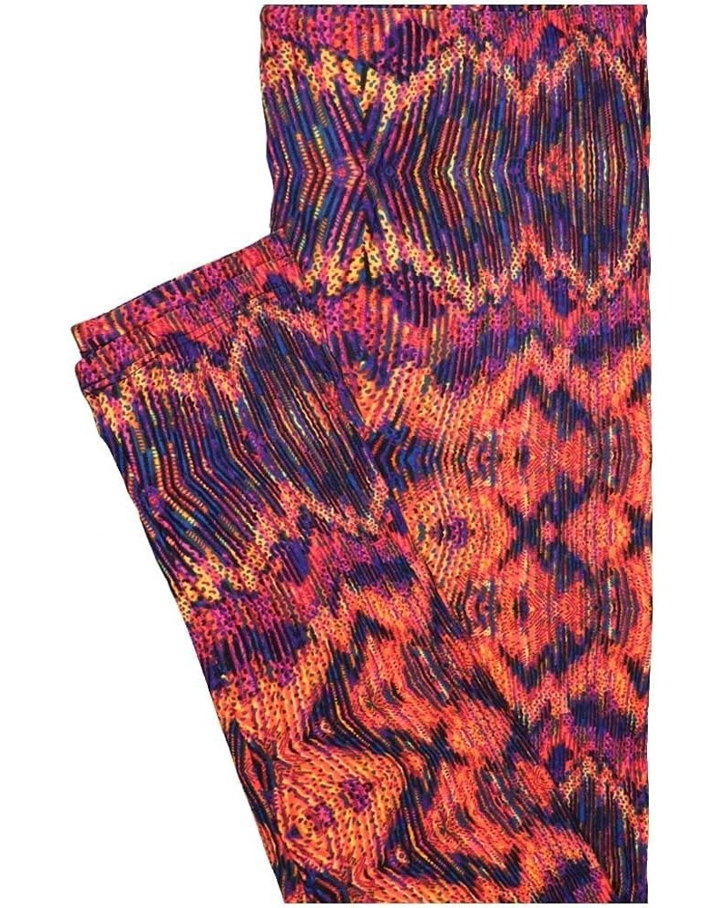 One Size OS 70s Trippy Psychedelic Orange Blue Leggings (OS fits Adults 2-10) $18.96 Leggings