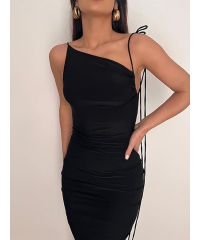 Women Y2k Spaghetti Strap Backless Long Tassel Slip Dress Sexy Bodycon Cut Out Maxi Dresses Dinner Club Cocktail Sundress Sla...