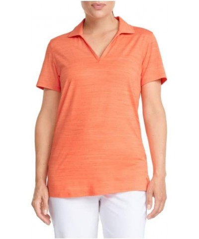 Women's Cloudspun Coast Polo Hot Coral Heather X-Large $18.34 Shirts