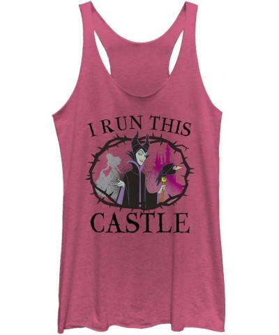 Disney Women's Maleficent I Run This Castle Pink Heather $15.00 Tanks