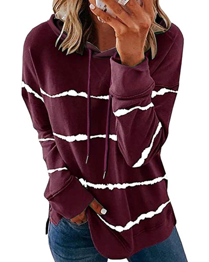 Women's Full Zip Up Hoodies Long Sleeve Hooded Sweatshirts Drawstring Lightweight Y2K Hoodie Jacket with Pockets C07-wine $8....