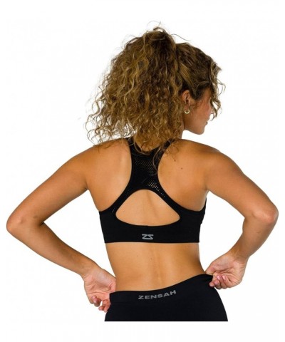 Racey Running Sports Bra - Women Workout, Gym Low Impact Support Racerback Top Black $21.56 Lingerie