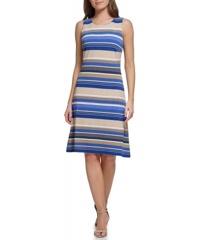 Women's Jersey Sheath Dress Carmine Rose Multi $30.10 Dresses