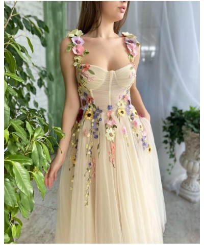 Women's 3D Flower Applique Prom Dresses Homecoming Dress with Embroidered Tulle Formal Party Gowns B Lavender $44.54 Dresses