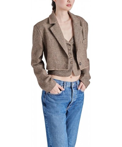 Women's Rupi Blazer Brown Herringbone $28.80 Blazers