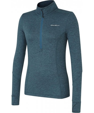 Women's Standard Brushed Half-Zip Jacket Sweater Baselayer Dark Teal Heather $25.49 Jackets