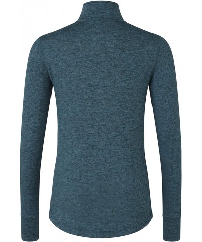 Women's Standard Brushed Half-Zip Jacket Sweater Baselayer Dark Teal Heather $25.49 Jackets