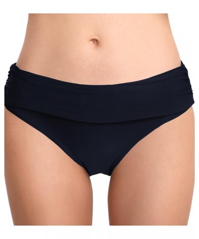 Women's Bathing Suit Bottoms Full Coverage Ruched Bikini Tankini Bottom Swimsuit Brief Navy Blue3 $14.30 Swimsuits