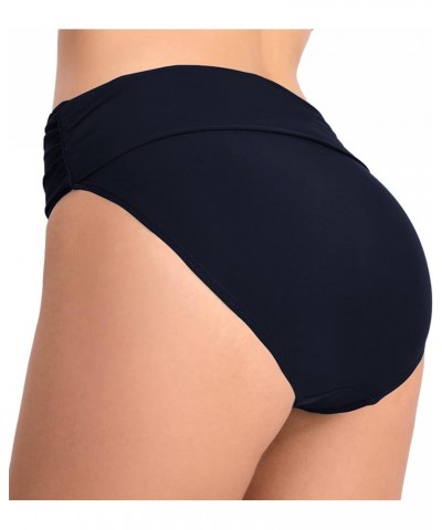 Women's Bathing Suit Bottoms Full Coverage Ruched Bikini Tankini Bottom Swimsuit Brief Navy Blue3 $14.30 Swimsuits