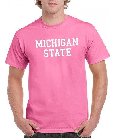 NCAA Michigan State Spartans Basic Block, Team Color T Shirt Michigan State Spartans Pink $14.57 T-Shirts