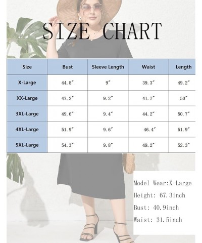 Womens Plus Size Dress Loose Sundress Dress Short Sleeve Side Split Long Maxi Dresses Summer Casual Tie Knot Front Dress Wine...