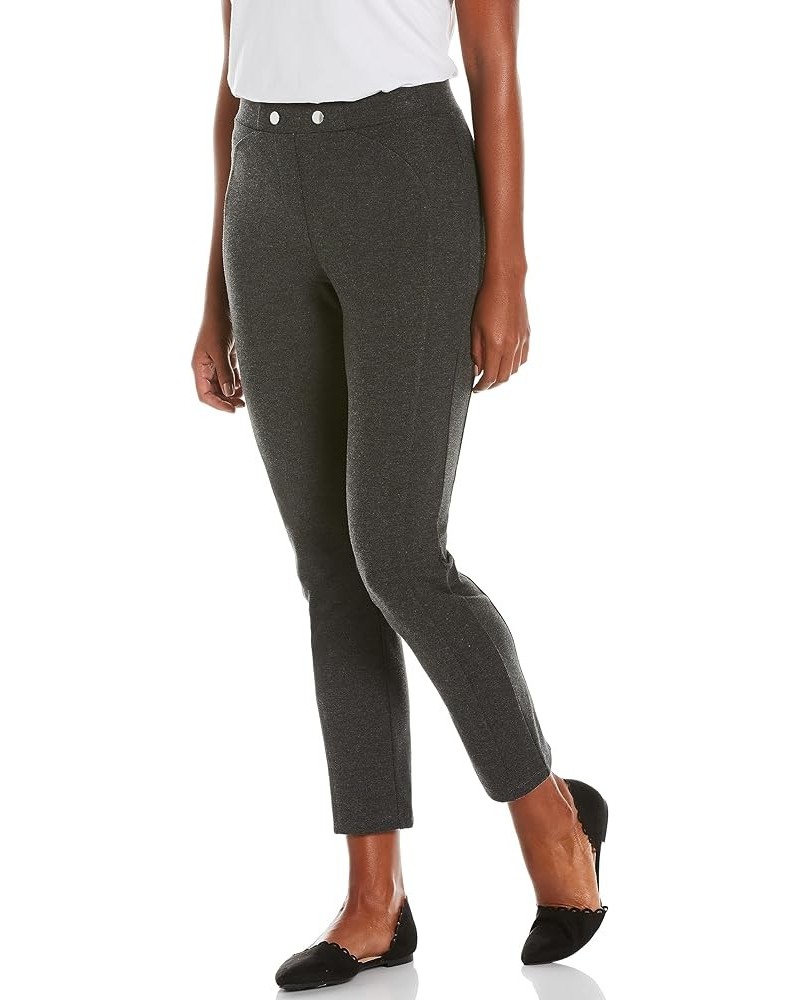 Women's Pull-on Ponte Pant with Seam Detail-Comfort Fit Charcoal Tweed Heather $11.49 Pants