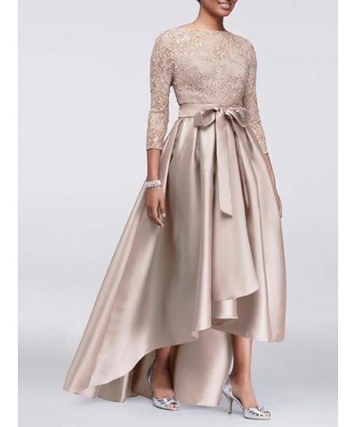 A-Line Elegant Mother of The Bride Dress Fall Wedding Guest Plus Size with Sash/Ribbon Appliques 2023 JH048 Gold $49.91 Dresses