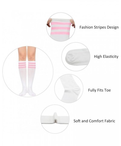 Women's Tall Knee High Socks Extra Long Athletic Socks Outdoor Long Socks Stripes Casual Tube Socks Knee Socks Black White $6...