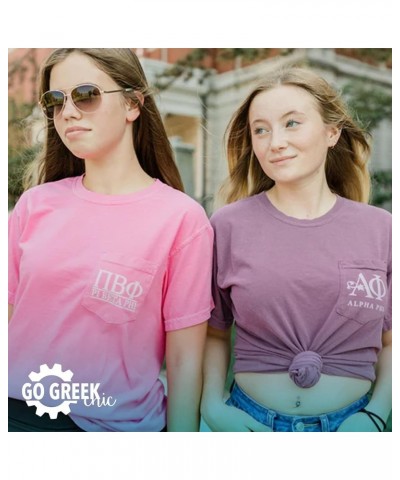 Kappa Kappa Gamma Script Letters T-Shirt Sorority Comfort Colors Pocket Tee Pink $17.48 T-Shirts