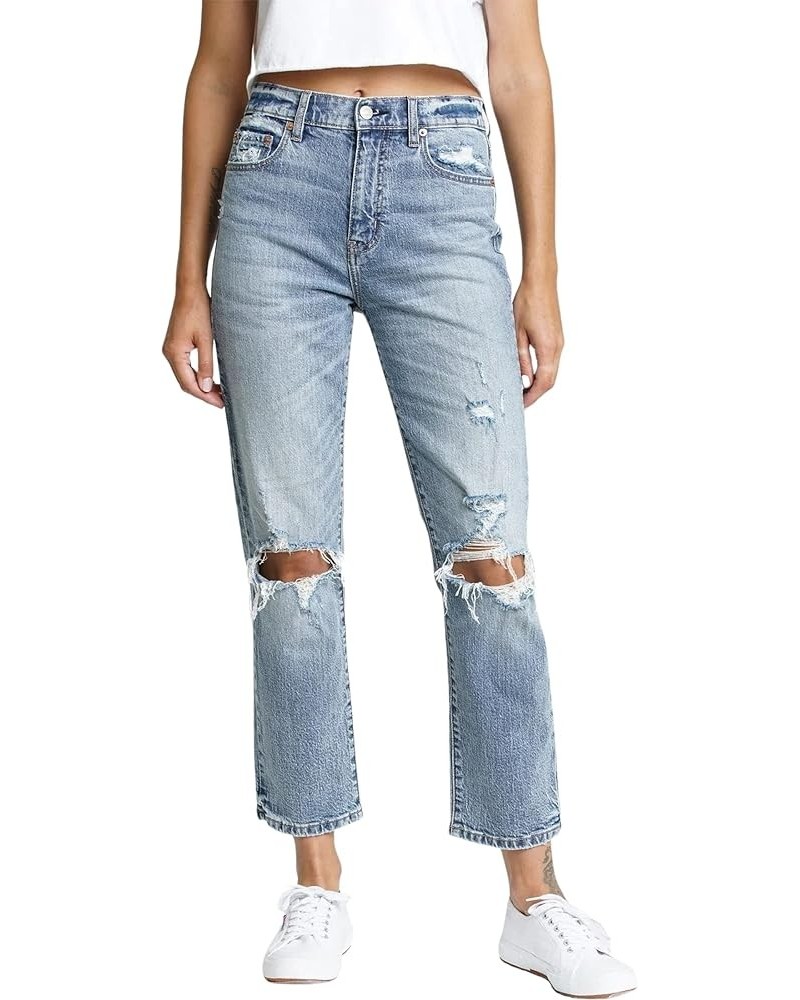 Women's Straight Up High Rise Straight Leg Denim Jeans Karma $38.27 Jeans