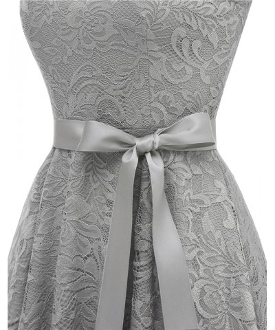 Women's Floral Lace Short Bridesmaid Dress Cap Sleeve Cocktail Party Dress Grey $23.03 Dresses