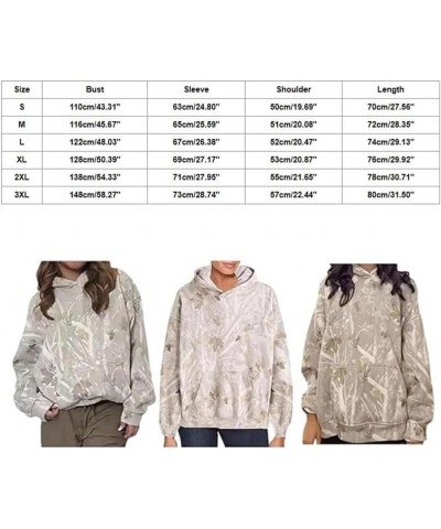 Women's Camo Sweatshirt Oversized Crewneck Hoodies Y2K Novelty Hoodie Maple-Leaf Fleece Sweatshirts Pocket Trendy 7 $16.95 Ho...