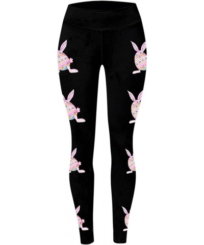 Easter Day Tummy Control Leggings for Women Casual Rabbit Colorful Eggs Print Workout Leggings Trendy Yoga Pants G01-pink $8....