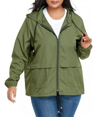 Lightweight Rain Jacket Women Raincoat for Women Packable Rain Coat Windbreaker Rain Jackets Waterproof with Hood Plus Solid ...