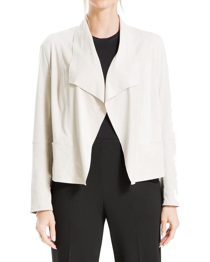 Women's Faux Suede Short Drape Jacket Oyster $20.24 Coats