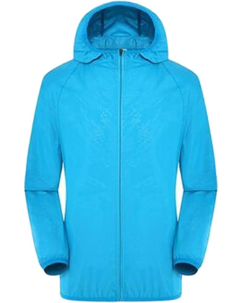 Raincoat for Women Waterproof Windproof Windbreaker Lightweight Hooded Rain Jackets Plus Size Pocketed Outerwear Sky Blue $4....