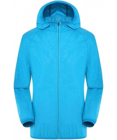 Raincoat for Women Waterproof Windproof Windbreaker Lightweight Hooded Rain Jackets Plus Size Pocketed Outerwear Sky Blue $4....