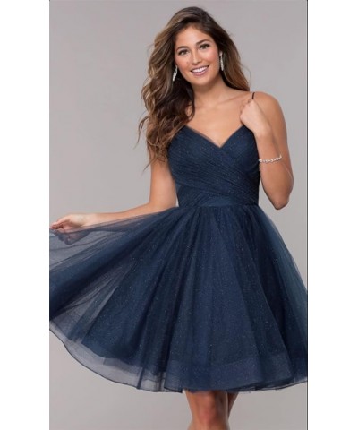 Short V-Neck Tulle Homecoming Dresses Sparkly for Teens Spaghetti Straps Cocktail Dresses WD039 Lilac $27.00 Dresses