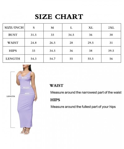 Women's Sexy Bodycon Tank Top Long Maxi Dress Racerback Summer Casual Slim Fit Sundress Sleeveless Lounge Basic 2024 Light Pu...