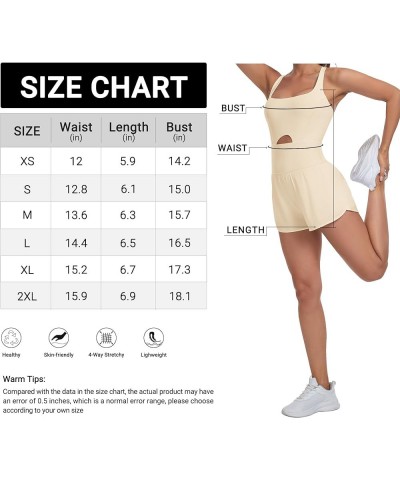 Athletic Rompers Jumpsuits for Women - One Piece Fitted Onesie Overalls for Workout Yoga Sports Skin $23.59 Jumpsuits