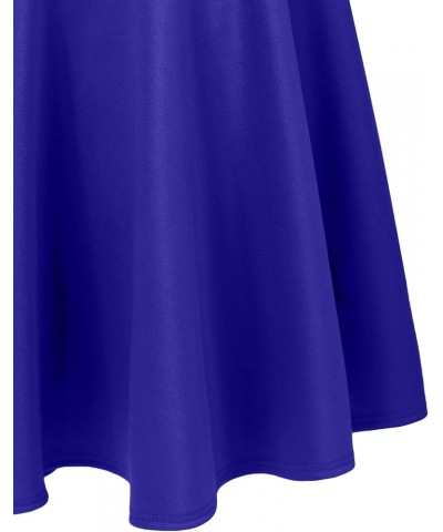 Women’s Skater Skirt – Stretch Elastic Waist Casual Mini Flared Swing Pleated Skirts Made in USA S-3XL Newsk21-royalblue $13....