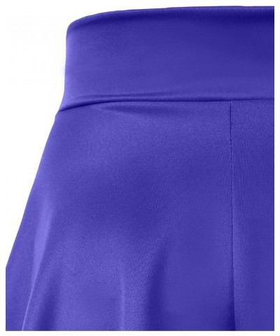 Women’s Skater Skirt – Stretch Elastic Waist Casual Mini Flared Swing Pleated Skirts Made in USA S-3XL Newsk21-royalblue $13....